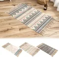 Boho Cotton Area lea-Tapis rétro tissé avec glands tapis pour porte chambre à coucher salon