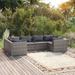 Latitude Run® Outdoor U-Shaped Patio Sectional w/ Cushions Wicker/Rattan in Gray | Wayfair 884E6963CD064818BF892563B7A08177