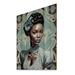 Red Barrel Studio® Retro Haute Couture African American Lady II - Fashion Woman Print on Natural Pine in Brown | 20 H x 10 W x 0.78 D in | Wayfair