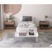 Latitude Run® Storage Platform Bed Wood in White | 23.5 H x 39.3 W x 93.6 D in | Wayfair 57026CD6AFF44892A934414B9C0F3697