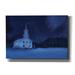 Red Barrel Studio® Starry Night Church On Canvas by Lori Deiter Print Canvas, Solid Wood in Blue | 18 H x 26 W x 0.75 D in | Wayfair