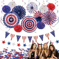 Kit de décoration de style américain pour la fête de l'indépendance banderole du 4 juillet fête