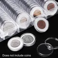 Porte-monnaie en plastique Transparent 22mm boîte de rangement pour Capsules et joint en mousse