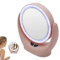 Miroir de maquillage pliant à lumière LED miroir de courtoisie 4.2 aste avec ventilateur petit