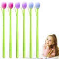 Tulip Flower Gel Pens Creative Gel Ink Rollerball Pen Roller for School Home and Office 6Pcs