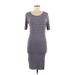 Lularoe Casual Dress - Bodycon: Gray Marled Dresses - Women's Size Medium