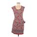 Max Studio Casual Dress - Sheath: Red Print Dresses - Women's Size Small