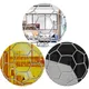 Autocollants Muraux de Football en Acrylique Miroir Hexagonal Imperméable Carreaux Décoration