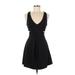 Express Casual Dress - Fit & Flare: Black Solid Dresses - Women's Size 2