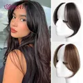 HUAYA Women's Fringe Clip In Hair Bangs Hairpiece Middle Part Two Side Bangs Hair Piece Clip In