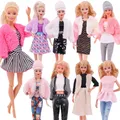 Barbies Doll Clothes Handmade Dress Fashion Coat Top Pants Clothing For Barbie Dolls Clothes Doll