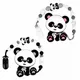 DIY Set Silicone Beads Teether Set Panda BPA Free DIY Custom Pacifier Clip Chain Baby Teething