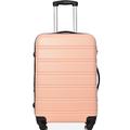 Merax Koffer Trolley Koffer, ABS Hartschalen, Gepäck, leicht Reisekoffer, Handgepäck, erweiterbar, 4 Rollen, Kombinationsschloss, L-65 * 44,5 * 27,5 cm, Rosa