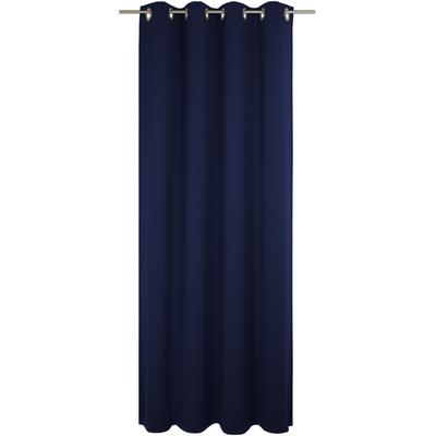 Vorhang WIRTH "Newbury", blau (nachtblau), B:130cm H:265cm, Baumwolle, Polyester, Gardinen, nach Maß Image