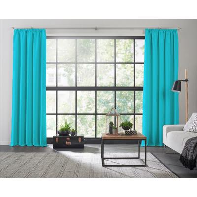 Vorhang WIRTH "Dim out", blau (türkis), B:142cm H:195cm, Polyester, Gardinen, nach Maß Image