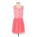 Gianni Bini Casual Dress: Pink Hearts Dresses - Women's Size X-Small