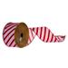 Vickerman 734995 - 2.5"X10Y Red/White Pprmint Stripe Ribbon (QY231730) Stripe Patterned Christmas Ribbons