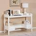 French Style White Computer Desk - Ample Storage for Home Office, Study, Writing