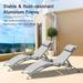 Modern Patio Chaise Lounge/Recliner Chairs with Adjustable Backrest and Removable Pillow,Set of 2