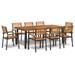 vidaXL 5/7/9 Piece Patio Dining Set Solid Wood Acacia and Metal