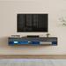 Wall Mounted Floating TV Stand with LED Lights, Designed for up to 80 TVs