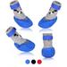 Dog Cat Boots Shoes Socks with Adjustable Waterproof Breathable and Anti-Slip Sole All Weather Protect Paws(Only for Tiny Dog) (L Blue)