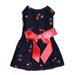 OUNONA Summer Pet Dog Dress Dog Costume Pet Clothes Elegant Bowknot Sleeveless Puppy Skirt (M Cherry)