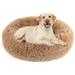Sanmadrola Dog Bed for Medium Dogs 30in Calming Dogs Bed & Cat Dog Washable-Round Cozy Soft Pet Bed Donut Cuddler Round Anti-Anxiety Dog Beds Fits up to 45 lbs Pets Beds Light Coffee