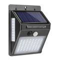 OUNONA 100LED 3-sided Illuminated Solar Powered Wall Light Motion Sensor Lamp Outdoor Lights for Patio Driveway Porch (64+18+18LED)