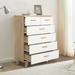 Modern Solid Wood 6-Drawer Dresser Cabinet, Strong and Spacious Storage