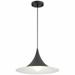 23784LEDDLP-MBL-Access Lighting-Costa - 4W 1 LED Pendant In Contemporary Style-8.25 Inches Tall and 15.75 Inches Wide-Matte Black Finish