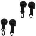 4 Pcs Suction Cup Hook Car Hooks Swivel Hooks Heavy Duty Heavy Duty Hook Heavy Duty Suction Cup Hooks Suction Cup Hooks Heavy Duty Camping Tarp Accessories Abs Nylon Black Tent