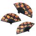 NUOLUX 3 PCS Halloween Paper Fan Handheld Fan Creative Foldable Fan Unique Ornament Fan Halloween Party Supplies(Pumpkin Face)