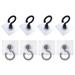 OUNONA 8Pcs Multifunctional Adhesive Hooks Strong Sticky Household Hooks Ceiling Hooks