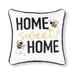 10" x 10" Home Sweet Home Bee Embroidered Throw Pillow