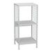 Household Essentials 2-Cube Storage Wall Unit with High-Quality Engineered Wood and Metal Mesh Side Panels Scandinavian White