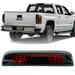 For 14-19 GMC Sierra Chevy Silverado 3RD Third Brake Light Black Smoke Red Led