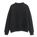knqrhpse Long Sleeve Shirts For Women Womens Tops Women Sweatshirt Casual Easy Solid Color Long-Sleeves Round Neck Blouse Top Hoodies For Women Black M