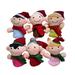 Hemoton 6PCS Christmas Finger Puppet Doll Set Cartoon Lovely Family Interactive Toy Finger Toy for Kids