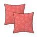 DouZhe Velvet Decorative Throw Pillow Covers Set of 2 Soft Square Cushion Cover with Invisible Zipper Cartoon Strawberry Fruit Doodles Printing 16 x16