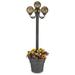 Patio Living Concepts 00490 European Four Bronze Globe Lantern Planter - Park Style