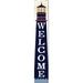 Welcome With Large Lighthouse Welcome Sign And Porch Leaner For Front Door Porch Yard Deck Patio Or Wall - Indoor Outdoor Decorative Farmhouse Rustic Vertical Home Decor â€“ 8â€�X46.5â€�