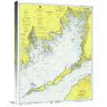 Global Gallery 30 in. Nautical Chart - Buzzards Bay CA. 1974 Art Print - NOAA Historical Map & Chart Collection