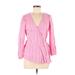 Old Navy 3/4 Sleeve Blouse: Pink Tops - Women's Size Medium