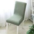 Elastic chair cover solid color household chair cover fleece dining chair cover