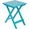 Portable Outdoor Folding Side Table Adirondack Wood Small Square Side Table Lounge End Table For Yard Patio Garden Lawn Porch Deck Beach Weather Resistant No Assemble Blue