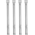 Hemoton 4pcs Stainless Steel Grill Burner Tubes BBQ-Element Tube Replacements Gas Grill Burner Tubes