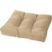 Tufted Ottoman Cushion | 21 X 17 X 4 Indoor/Outdoor | Multiple Sunbrella Fabric Available (Sunbrella Sand)