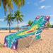 LWITHSZG 83 x 28 inch Microfiber Beach Chair Towel Cover Lounge Chair Cover Swimming Pool Chair Cover with Pockets Soft Chaise Cover for Holidays Sunbathing Beach Hotel Pool Tie Dye