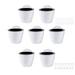 7 Pack 3 Self-watering Hanging Flower Pots White Wall-mounted Plastic Planter with Hooks and Cotton Ropes for all Home Decoration Succulents